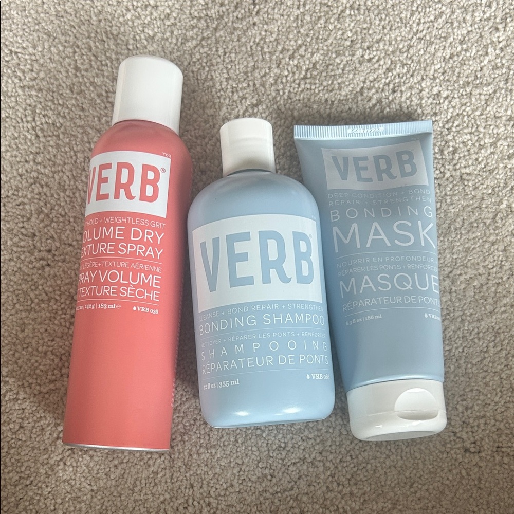 Verb Hair Care Set - shampoo, conditioner, texture spray - brand new